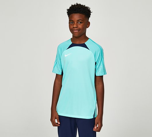 Nike Junior Academy Strike T-Shirt | Hyper Turquoise / Midnight Navy ...