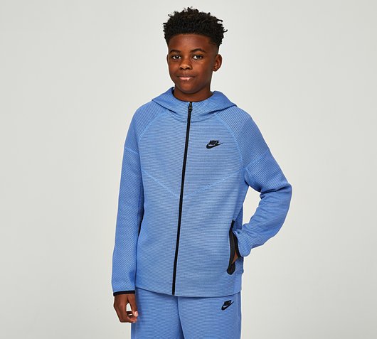 Nike Junior Winterized Tech Fleece Full Zip Hoodie | Polar Blue ...