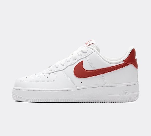 Nike Womens Air Force 1 07 Trainer White Rugged Orange