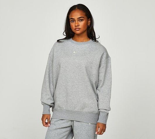 Nike Womens Phoenix Oversize Fleece Sweatshirt | Dark Grey Heather ...