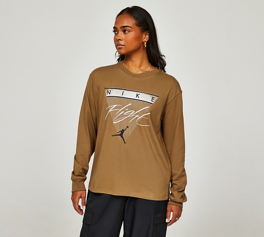 Womens Flight Graphic Long Sleeve T-Shirt