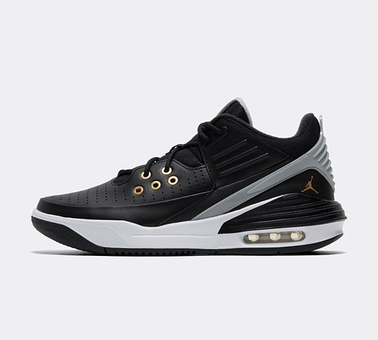 Jordan Max Aura 5 Trainer | Black / Metallic Gold / White / Wolf Grey ...