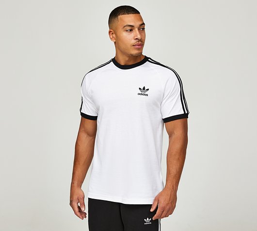 adidas Originals Adicolor Classics 3-Stripes T-Shirt | White / Black ...