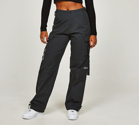 Dripmade Womens Ambush Cargo Pant | Charcoal / Electric Blue | Footasylum