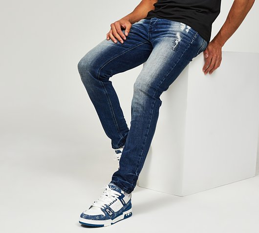 Nicolini Loose Stacked Denim Jean