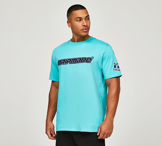 Dripmade Drip Devils T-Shirt | Blue Turquoise | Footasylum