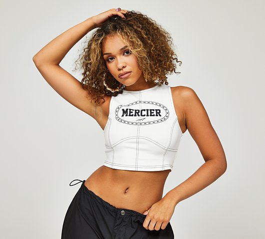 Maison Overstitch Corset Crop Top