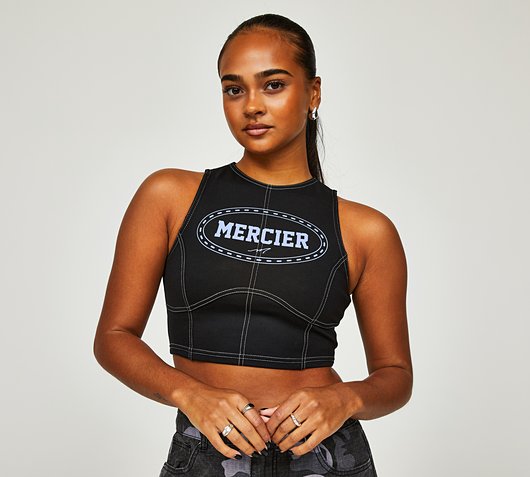 Mercier - Womens Maison Stitch Corset Crop Top