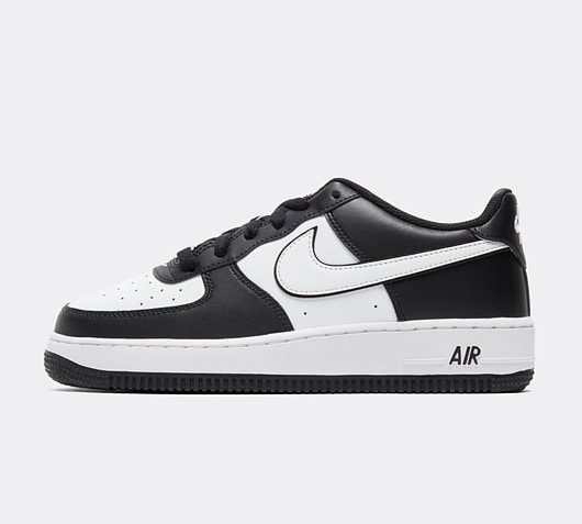 Nike Junior Air Force 1 LV8 2 Trainer, Black / White / Black