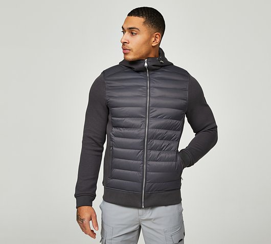 Petrelli Quilted Hooded Hybrid Zip Jacket