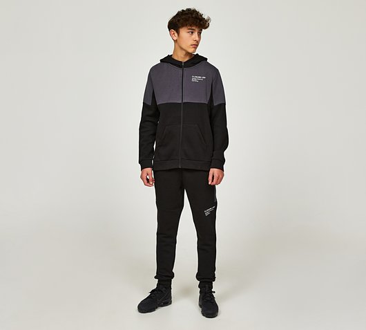 Junior Zip Colour Block Tracksuit