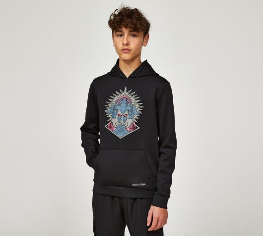 Condemned Nation Junior Kaax Overhead Hoodie - Black - Size XL/B