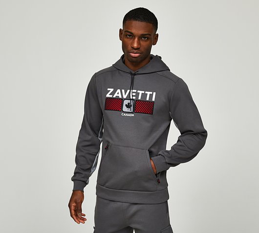 Zavetti Canada - Ovello Chevron Overhead Hoodie