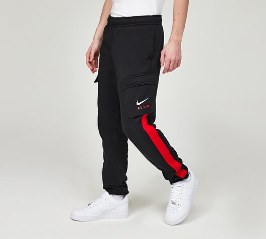 Nike Junior Swoosh Air Fleece Cargo Jogger | Black / University Red ...