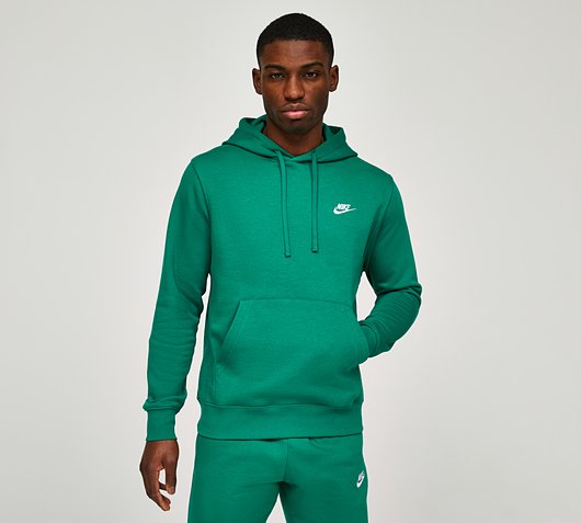 Nike Club Overhead Hoodie | Malachite | Footasylum