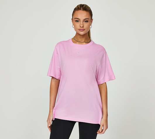 Nike Womens Boyfriend Swoosh T-Shirt | Pink Rise | Footasylum