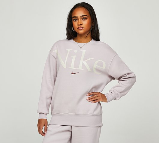 Womens Oversize Logo Crew Sweatshirt