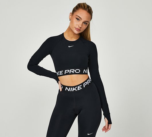 Nike - Womens Pro 365 Dri-FIT Crop Long-Sleeve Top