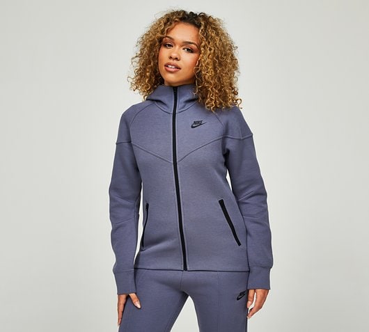 Nike Womens Tech Fleece Windrunner Full Zip Hoodie | Light Carbon ...