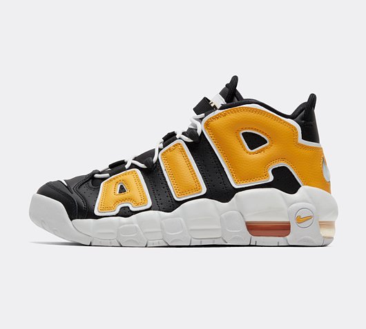 Black and gold nike uptempo 2025