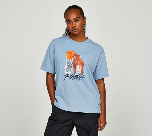 Womens Short Sleeve Collage Graphic T-Shirt
