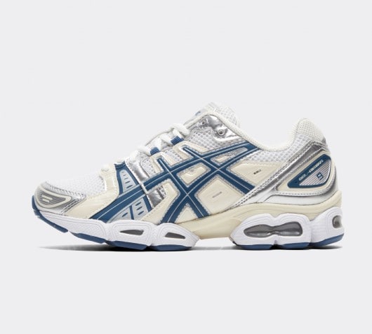 Asics Womens GEL-Nimbus 9 Trainer | White / Cream / Navy | Footasylum