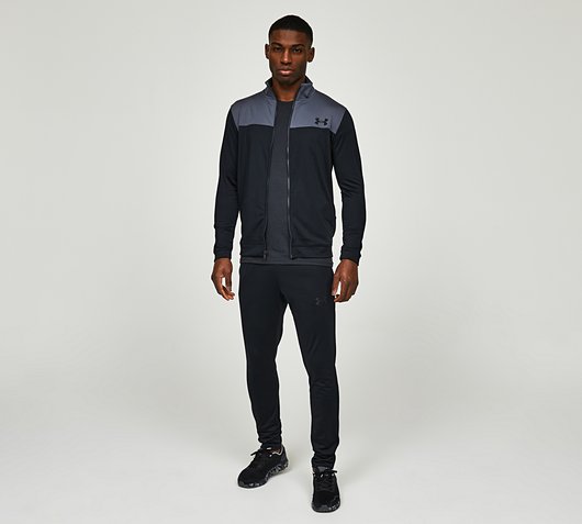 Under Armour UA Novelty Tracksuit | Black / Castlerock | Footasylum