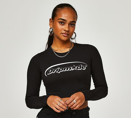 Dripmade - Womens Ambush Long Sleeve Crop Top