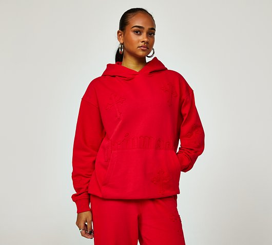 Dripmade Womens Emnity Overhead Hoodie | Lychee | Footasylum