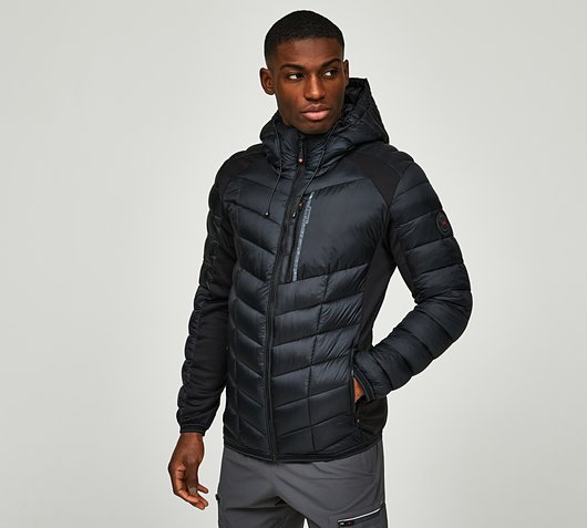 Zavetti Canada Cherosso Hybrid Puffer Jacket | Jet Black | Footasylum