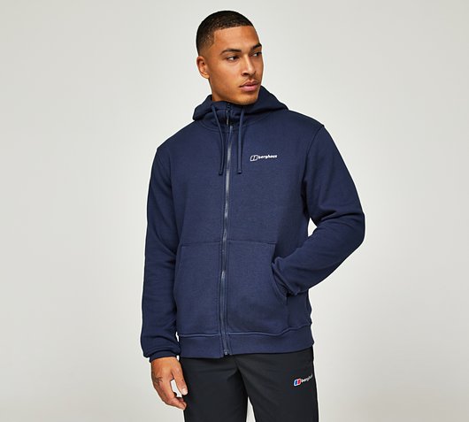 Berghaus Logo Full Zip Fleece Jacket | Dark Blue / Dark Blue | Footasylum