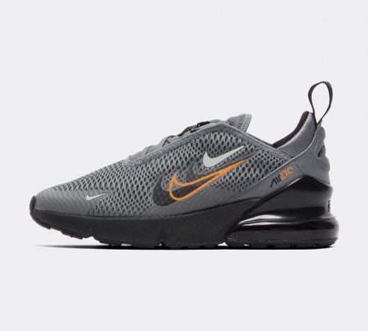 Nike Infant Air Max 270 Trainer | Smoke Grey / Black / Bright Mandarin ...