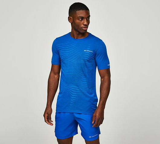 Monterrain Influx Seamless T-Shirt | Blue Lolite | Footasylum