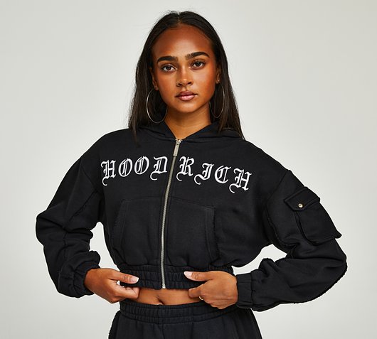 Womens OG Dusk Full Zip Crop Hoodie