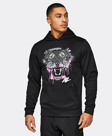 Alessandro Zavetti Growler Spray Overhead Hoodie - Black - Size S