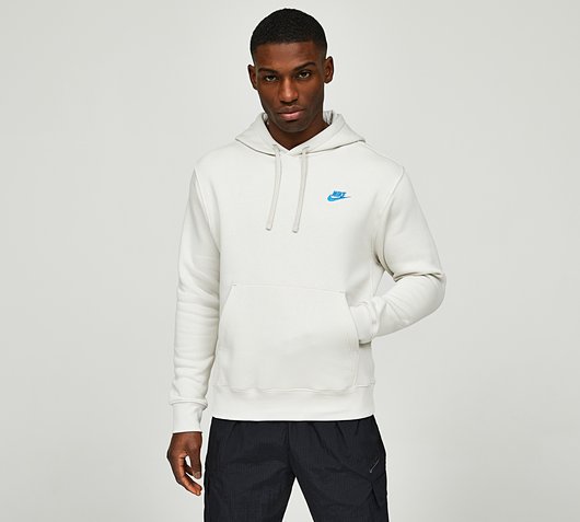 Nike Club Overhead Hoodie | Light Bone / Blue | Footasylum