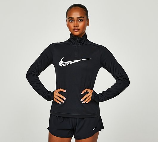 Womens Swoosh Dri-FIT Half Zip T-Shirt