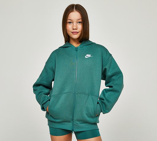 Girls Oversized Club Fleece Full-Zip Hoodie