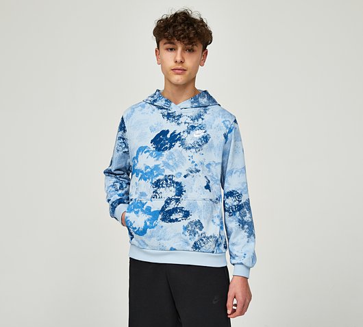 Junior Club Washed AOP Overhead Hoodie