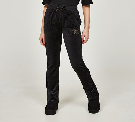 Girls Diamante Velour Bootcut Pant