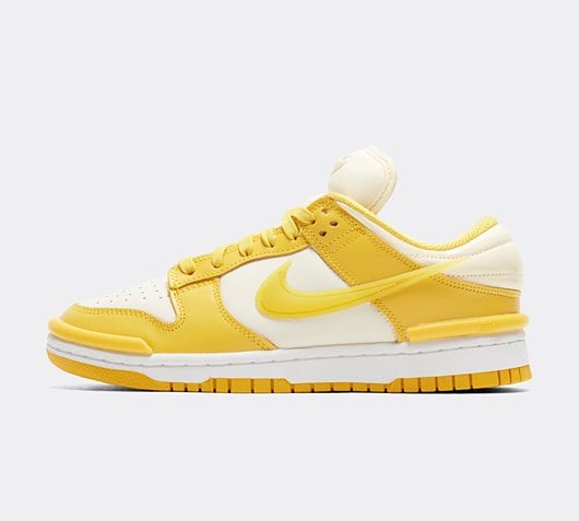 Nike Womens Dunk Low Trainer | Sail / Vivid Sulphur / White | Footasylum