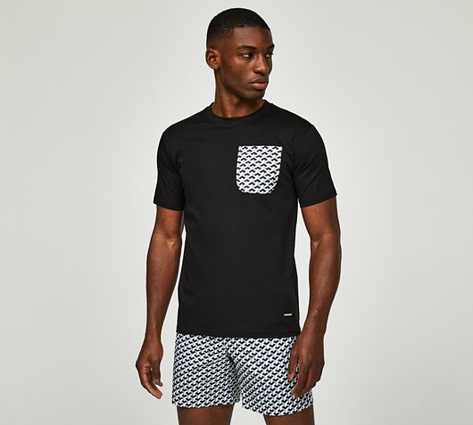Illusion Print Pocket T-Shirt