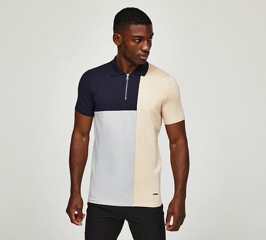 Cut and Sew Polo Shirt