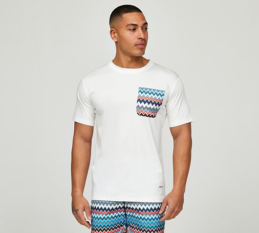 Zag Print Pocket T-Shirt