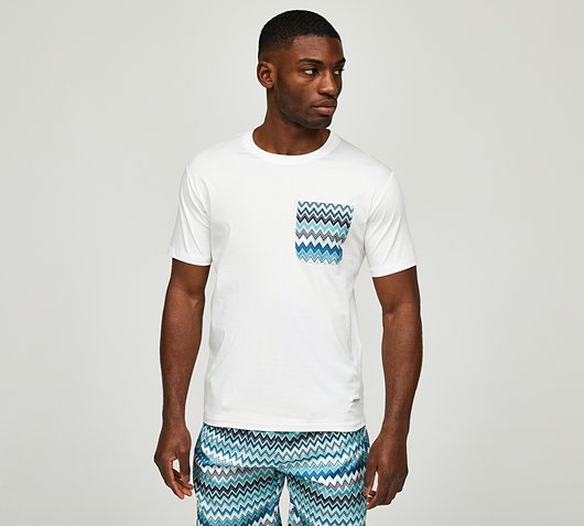 Zag Print Pocket T-Shirt
