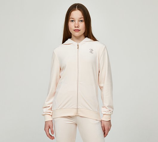 Girls Diamante Full Zip Hoodie