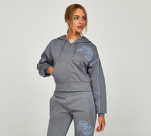 Womens OG Badge Piping Full Zip Hoodie