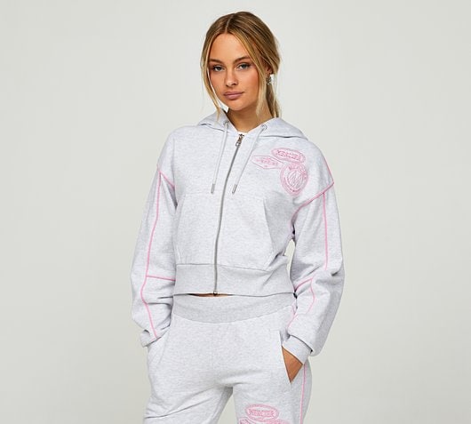 Womens OG Badge Piping Full Zip Hoodie