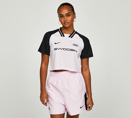Womens Short Sleeved Football Crop Top