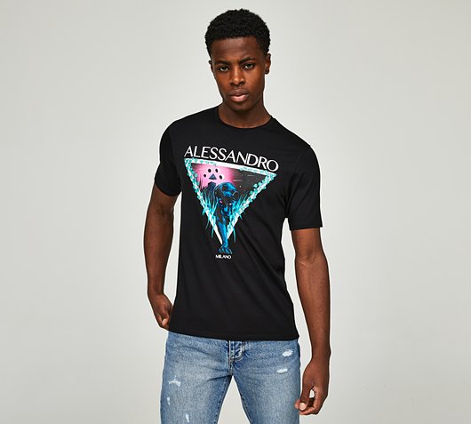 Alessandro Zavetti Stalk T-Shirt - Black - Size XS
